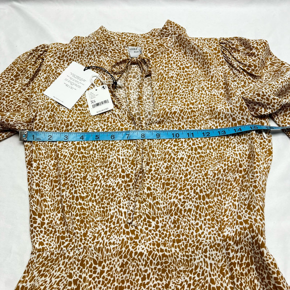 Free People Rue Stiic Mini Dress NWT $155 Micro Animal Print Women's Size XS - Picture 9 of 11
